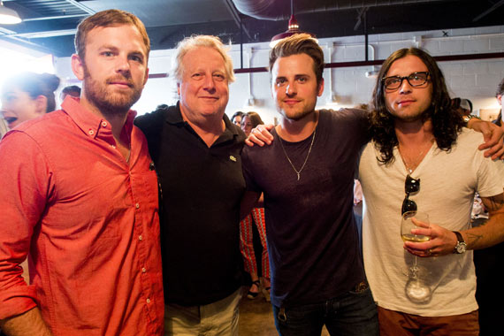 Caleb Followill, Jonathan Waxman, Jared Followill, Nathan Followill. Photo: Don VanCleave