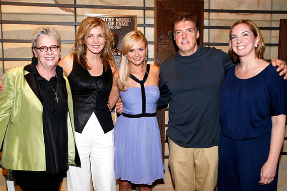 Pictured (L-R): Carolyn Tate (VP of Museum Services), Marion Kraft (Shopkeeper Management), Lambert, Frank Liddell (producer), Jenny Alexander (CMHoF Director of Development). Donn Jones