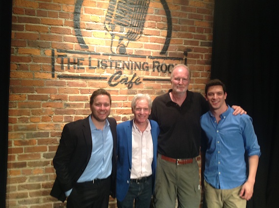 Pictured (L-R): YEP Board Member Marc Rucker, Billy Block, I.R.S Records Nashville/Crush Music President John Grady, YEP Executive Director Andrew Cohen)