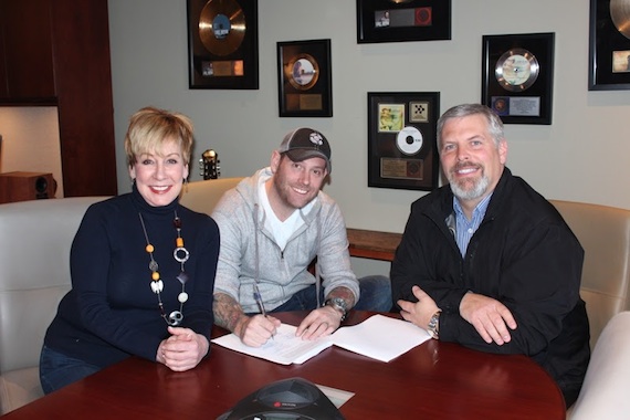 Pictured (L-R): VP of Black River Publishing, Celia Froehlig; Mike Krompass; Black River Entertainment CEO, Gordon Kerr.