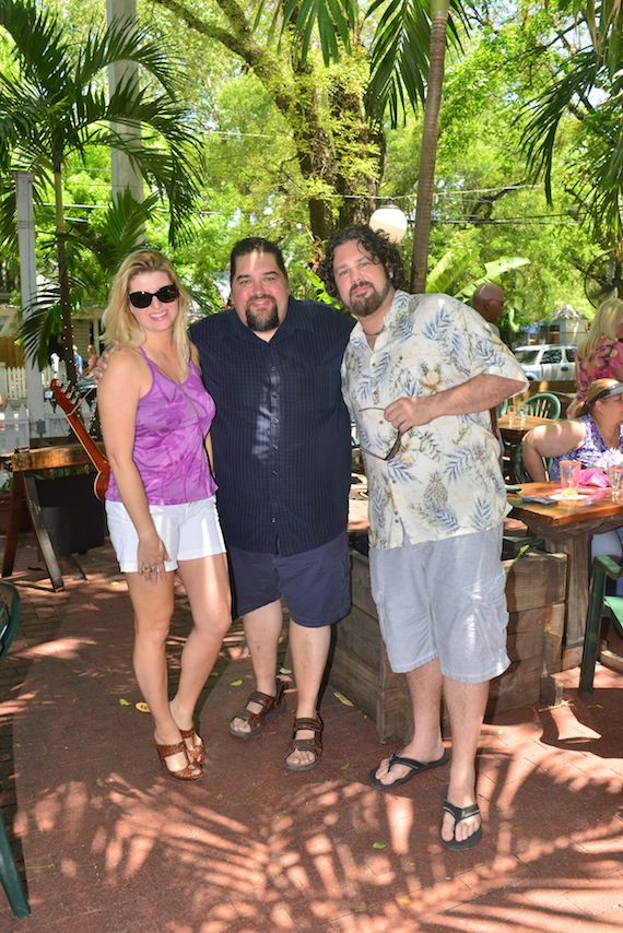 SESACs Tim Fink with songwriters Andi Zack (left) and Ken Johnson.