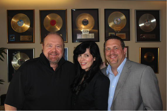 L-R: Dan Mitchell - President, Artist Marianne Allison, Sean Gasaway - Vice President