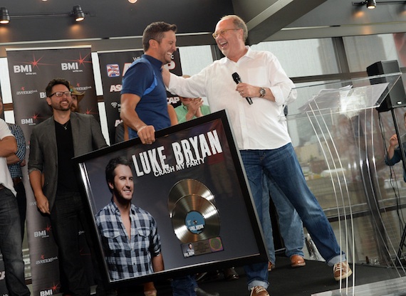 Luke Bryan and Mike Dungan. Photo: Rick Diamond