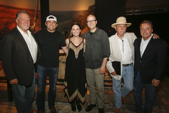 Pictured (L-R): Larry Gatlin, Natalie Hemby, Rhett Akins and Luke Laird. Photo: Jack Plunkett