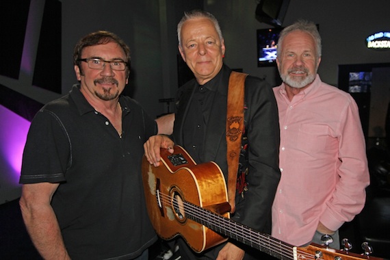 Pictured (L-R): Streamsound Records Co-Founder Byron Gallimore, Emmanuel and Streamsound Records Co-Founder Jim Wilkes. Photo: Streamsound Records.