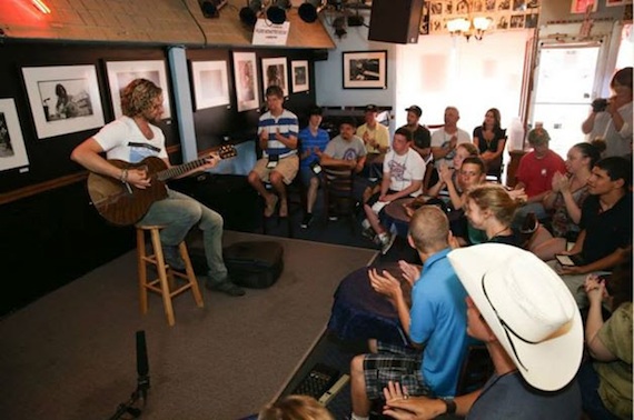 Casey James performs at the Bluebird Cafe.