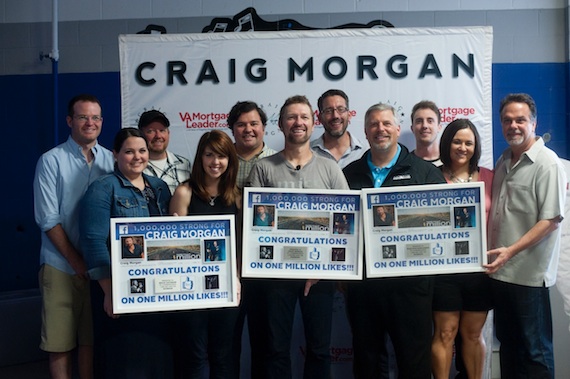 Pictured (Front row, L-R): Sarah Johnson FBMM, Mollie Cochrane F3 Entertainment, Craig Morgan, Gordon Kerr Black River Entertainment, Dawn Delvo Black River Entertainment, Doug Johnson Black River Entertainment. (Back row): Jake Kennedy CAA, Jeff Hill CAA, Ken Madson F3 Entertainment, Chris Hughes F3 Entertainment, Jordan Sloat Black River Entertainment. Photo courtesy F3 Entertainment