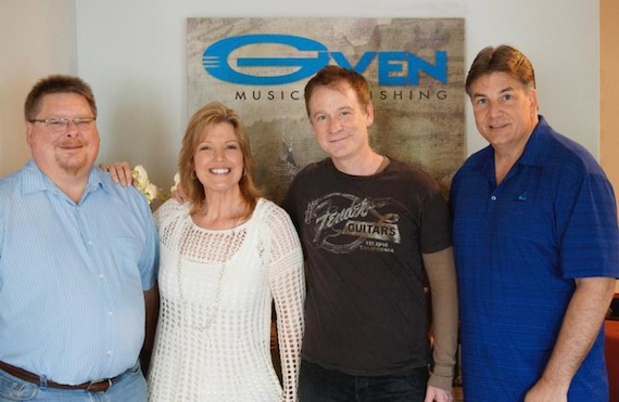 Pictured (L-R): Given Music Publishing VP/GM Mike Sebastian; Given Entertainment Partner Cindy Owen; Clay Mills; Given Entertainment partner Jim Kacmarcik.