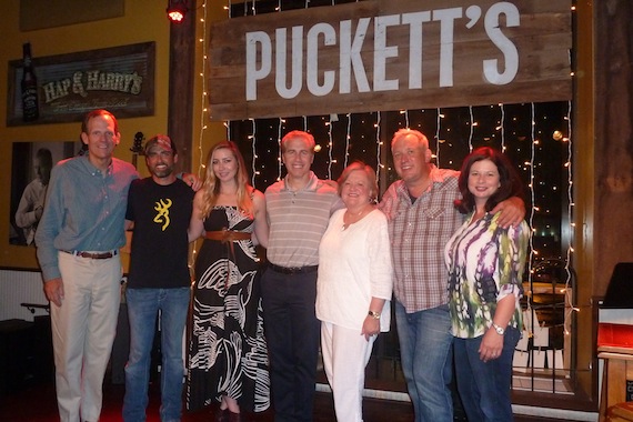 Pictured after the performance (l to r):BMIs Dan Spears, Clint Daniels, Kylie Sackley, BMIs Mike Steinberg, CSRA President and Arkansas Hospitality Association Executive Director Montine McNulty, Phillip White, BMIs Jessica Frost.