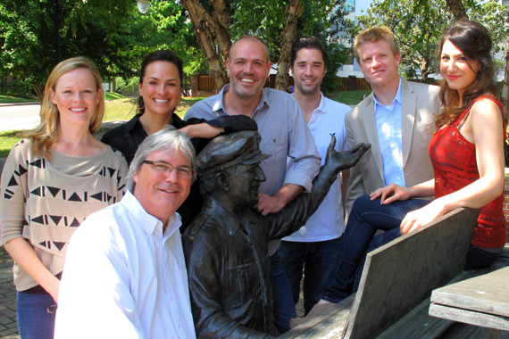 Pictured (L-R):BMG Chrysalis' Sara Knabe and Chris Oglesby (seated), LeAnn Phelan (ASCAP), Darrell Franklin (Franklin Publishing/Writer Management), BMG Chrysalis' Kevin Lane and Kos Weaver, and Sonya Rae Taylor