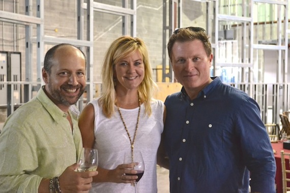 Pictured (L-R):  City Winerys Michael Dorf, SESACs Ellen Truley and actor Todd Truley.  