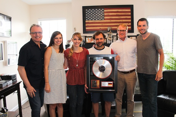 Pictured (L-R): Gilles Godard (VP, ole); Emily Mueller (Creative Manager, ole); Shellien Kinsey (Creative Coordinator, ole); Marty Dodson; John Ozier (GM Creative, ole); and Ben Strain (Creative Director, ole).