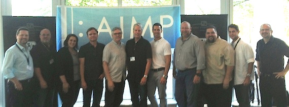 Pictured: John Allen (BMG Chrysalis), Marc Driskill (AIMP Exec. Director/Sea Gayle), Kari Barnhart (5/3 Bank), Brian Brasher (Panelist), Lindsey Williams (Panelist), Randy Wachtler (Panlist), Brad Peterson (5/3 Bank), Hunter Williams (Production Music Association), Tim Fink (SESAC), Michael Martin (ASCAP), Paul Jones (Panelist) //  Photo Credit: Misha Tristan    