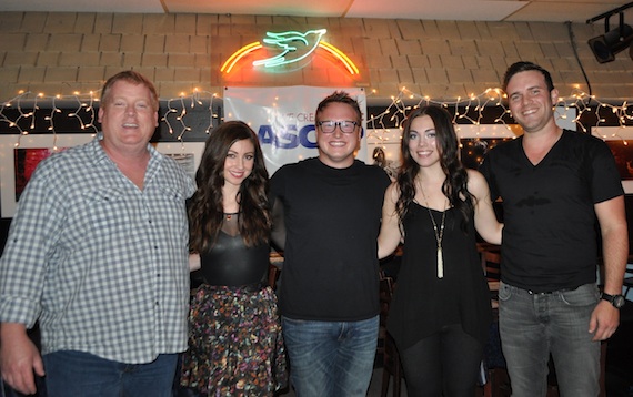 Pictured (L-R): ASCAP's Mike Sistad, Allison Veltz, Brandon Hamilton, Emily Weisband & Steven Clawson