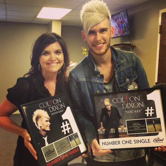 Pictured: Capitol CMG Publishings Senior Creative Director Stacey Willbur with Capitol CMG recording artist Colton Dixon.