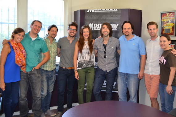 The Railers with MusicRow staffers.