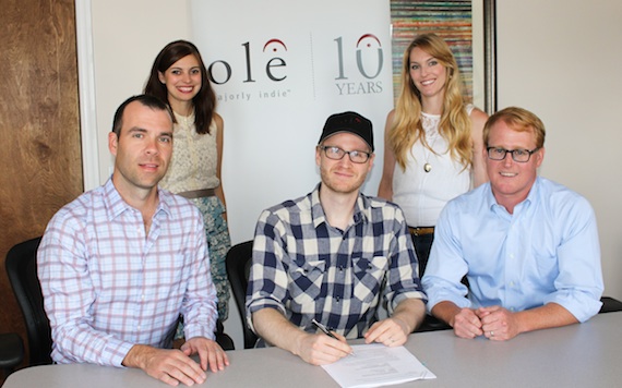 Pictured (L-R, back row): Emily Mueller (ole Creative Manager), Shellien Kinsey (ole Creative Coordinator). Front row: Austen Adams (Dickinson Wright, PLLC), Songwriter/Producer Jason Massey, John Ozier (ole GM Creative, Nashville).