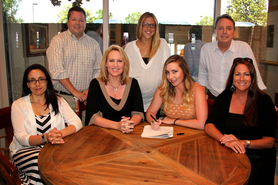 (L-R front row): Sharon Tapper, Lisa Johnson, Kylie Sackely, Lisa Ramsey Perkins; back row: Bradley Collins, Penny Everhard, Jody Williams