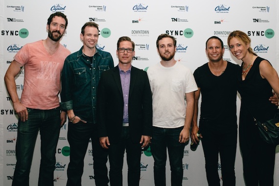 Pictured (L-R): Leo Burnett music supervisor Chris Clark, Wool & Tusk music supervisor Aaron Mercer, Capitol CMG's Jeremy Ash, firekid, Neophonic music supervisor PJ Bloom, BMI's Penny Everhard