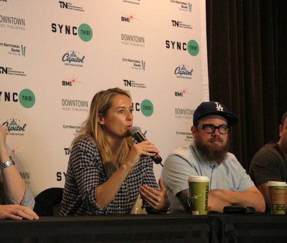 Pictured (L-R): ChopShop music supervisor Kasey Truman and Trailer Park music supervisor Toddrick Spalding participate in panel discussions.