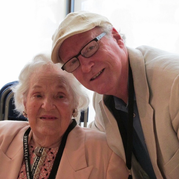 Georgia Warren, the last living member of the 1927 Bristol sessions, with Robert K. Oermann. Photo: Mary Bufwack