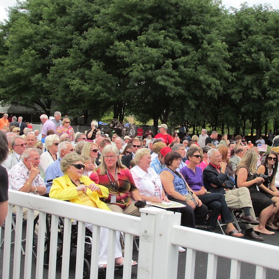 A crowd gathers to celebrate the opening of the museum. Photo: Mary Bufwack