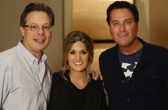 Pictured (L-R): Robert Deaton, Carrie Underwood, Michael W. Smith