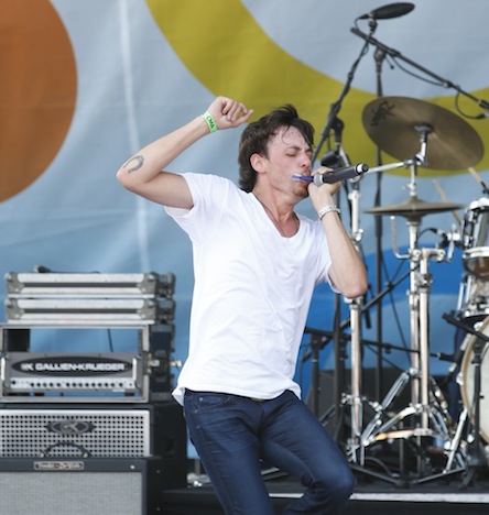 Chris Janson performs at the Bud Light Stage at Bridgestone Arena Plaza on Friday, June 6 during the 2014 CMA Music Festival in downtown Nashville.