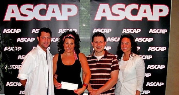 Pictured (L-R): ASCAP's Michael Martin, Dasher, BMG Chrysalis's Daniel Lee, and ASCAP's LeAnn Phelan. Photo by ASCAP's Anna White.