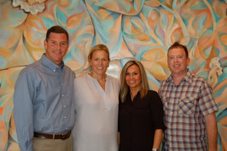 Pictured (L-R): Mark Mason (BMI), Leslie Roberts (BMI), Tammi Kidd Hutton, AJ Burton (Nettwerk)