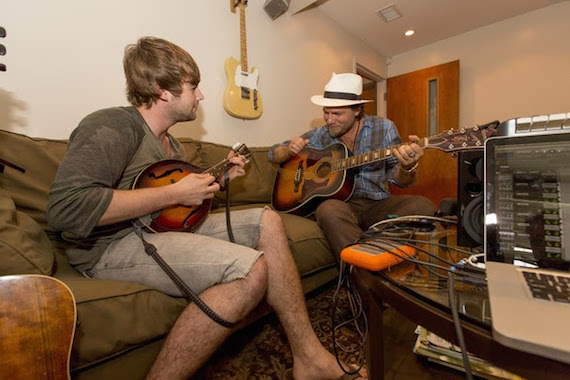 Pictured (l-r): Jimmy Robbins and Gloriana's Tom Gossin Photo: Ed Rode