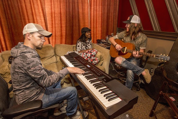 Pictured (l-r): Chris Tompkins, Priscilla and Jaren Johnston Photo: Ed Rode