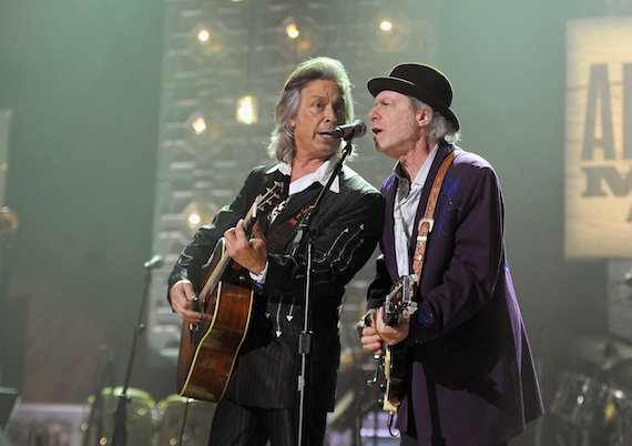 Jim Lauderdale and Buddy Miller perform at the 2014 Americana Music Festival. Photo: Getty Images