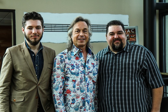 Pictured (L-R): Producer/director Jeremy Dylan, Lauderdale and SESACs Tim Fink. Photo: Bev Moser 