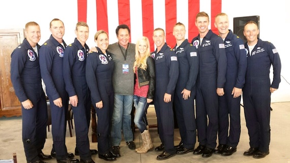  (L-R): Capt. Lucas Buckley, Maj. Michael Carletti, Maj. Blaine Jones, Maj. Caroline Jensen, Wayne Newton, Kayla Adams, Maj. Joshua Boudreaux, Maj. Curtis Dougherty, Maj. Jason Curtis, Maj. Michael Fisher, Maj. Joshua Wild