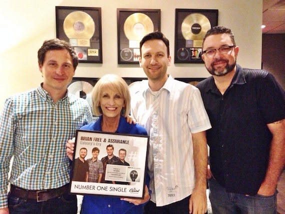 Pictured (L-R): Capitol CMG Publishings John Andrade, Sue Smith, Matt Ewald, and John Thompson 