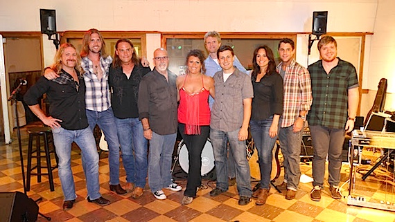  Pictured (L-R): Terry Lee Palmer (Guitar); Lee Francis (Bass); Howie Adams (Drums); producer Jeff Stevens; Hannah Dasher; Kos Weaver, Executive Vice President, BMG Chrysalis; Daniel Lee, Senior Creative Director, BMG Chrysalis; LeAnn Phelan, Co-head of Nashville Membership, ASCAP; Michael Martin, Co-head of Nashville Membership, ASCAP; Eddy Dunlap (Steel) About ASCAP