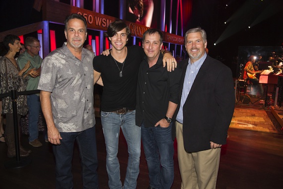 Pictured (L-R): Black River's Doug Johnson, John King, Black River's Greg McCarn and Black River's Gordon Kerr. Photo: Chris Hollo, Provided by the Grand Ole Opry 