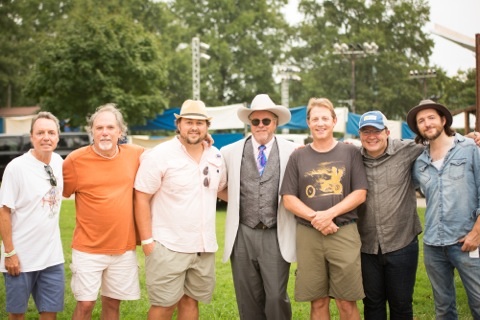  Pictured: (L-R): BMIs Jody Williams, producer Paul Worley, BMIs Mason Hunter, BMI songwriter Robert Earl Keen, BMIs Clay Bradley, Musicians Corners John Tumminello and songwriter Matthew Perryman Jones.  