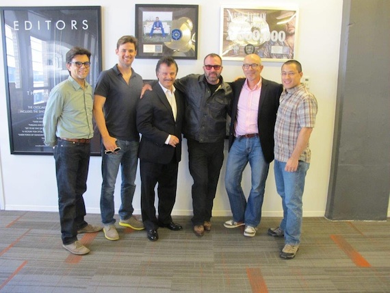    Pictured (L-R): John Sadocha, Josh Gruss (CEO/Chairman, RHM), Bob Morelli (President, RED), Jonnie Davis (Sr. Vice President, A&R/ Head of Label Services, RHM), Alan Becker (SVP Product Development, RED), Michael Lau (COO, RHM) 