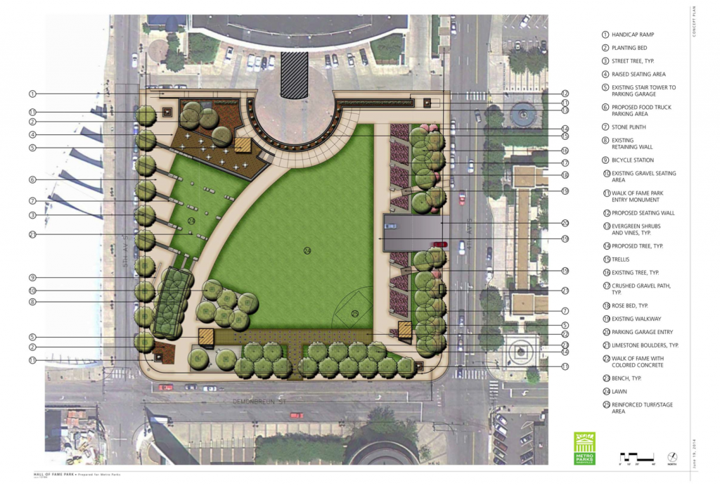 walk of fame Park plan