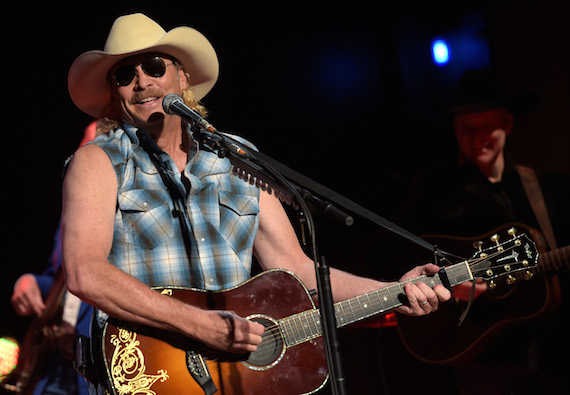 Alan Jackson surprises fans with a retro look from 25 years ago at the CMA Theater at the Country Music Hall of Fame and Museum during the final night of his Artist in Residence series on October 22, 2014 in Nashville, Tennessee.  Photo: Rick Diamond/Getty Images for Country Music Hall Of Fame And Museum