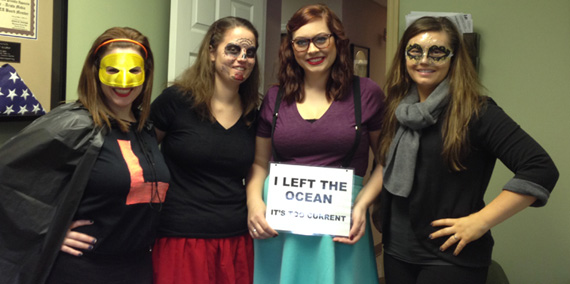 Transformed staff at AristoMedia/Marco Promotions. (L-R): Lauren Barbieri,Sarah Matlock,Brianna Nelson and Sharilyn Pettus 