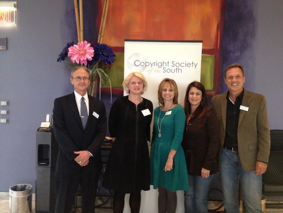 Pictured (L-R): Karl Braun, CSOS board member; Jacqueline C. Charlesworth, Kele Currier, CSOS Secretary, Denise Stevens, CSOS Treasurer, and John Barker, Chairman of CSOS. Photo:  Kathryn Graham