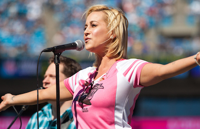 Kellie Pickler's halftime performance at the Bank of America Stadium in Charlotte, NC.