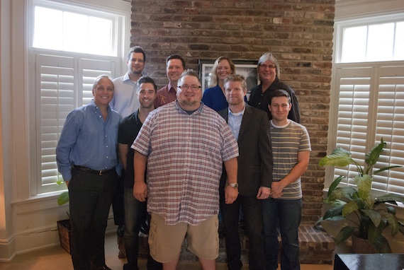 Back Row (L-R): Justin Nicolet (Maxx Music Publishing), John Allen (BMG Chrysalis), Sara Knabe (BMG Chrysalis), Chris Oglesby (BMG Chrysalis) Front Row (L-R): Mitchell Solarek (Maxx Music Publishing), Kevin Lane (BMG Chrysalis), Sam Mizell, Kos Weaver (BMG Chrysalis), Daniel Lee (BMG Chrysalis)