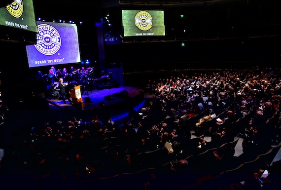 Kyle Young welcomes attendees to the 2014 Country Music Hall of Fame Induction ceremony. Photo: Terry Wyatt