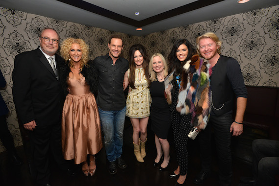 Pictured (L-R): Universal Music Group Nashville Chairman and CEO Mike Dungan, Little Big Towns Kimberly Schlapman, Little Big Towns Jimi Westbrook, Kacey Musgraves, Universal Music Group Nashville President Cindy Mabe, Little Big Towns Karen Fairchild and Little Big Towns Phillip Sweet. Photo: Peyton Hoge