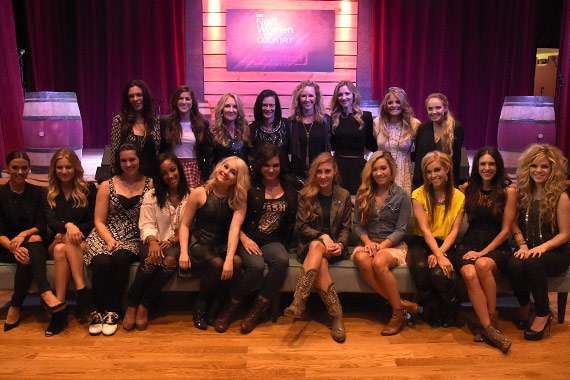 Pictured (L-R) front: Jana Kramer, Kelsea Ballerini, Rachel Farley, Mickey Guyton, RaeLynn, Angaleena Presley, Maddie Marlow (Maddie & Tae), Tae Dye (Maddie & Tae), Lindsay Ell, Kelleigh Bannen, Natalie Stovall; Back (L-R): Rose Falcon, Cassadee Pope, Lee Ann Womack, Leslie Fram, CMT SVP of Music Strategy, Kristen Kelly, Sarah Darling, Lauren Alaina, Danielle Bradbery. Photo: Rick Diamond/Getty Images