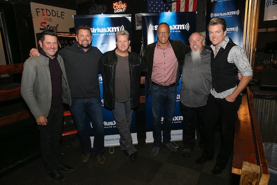 Pictured (L-R): Rascal Flatts Jay DeMarcus, SiriusXM's Storme Warren, Rascal Flatts Gary LeVox, TODAY's Lester Holt, SiriusXM's John Marks and Rascal Flatts Joe Don Rooney